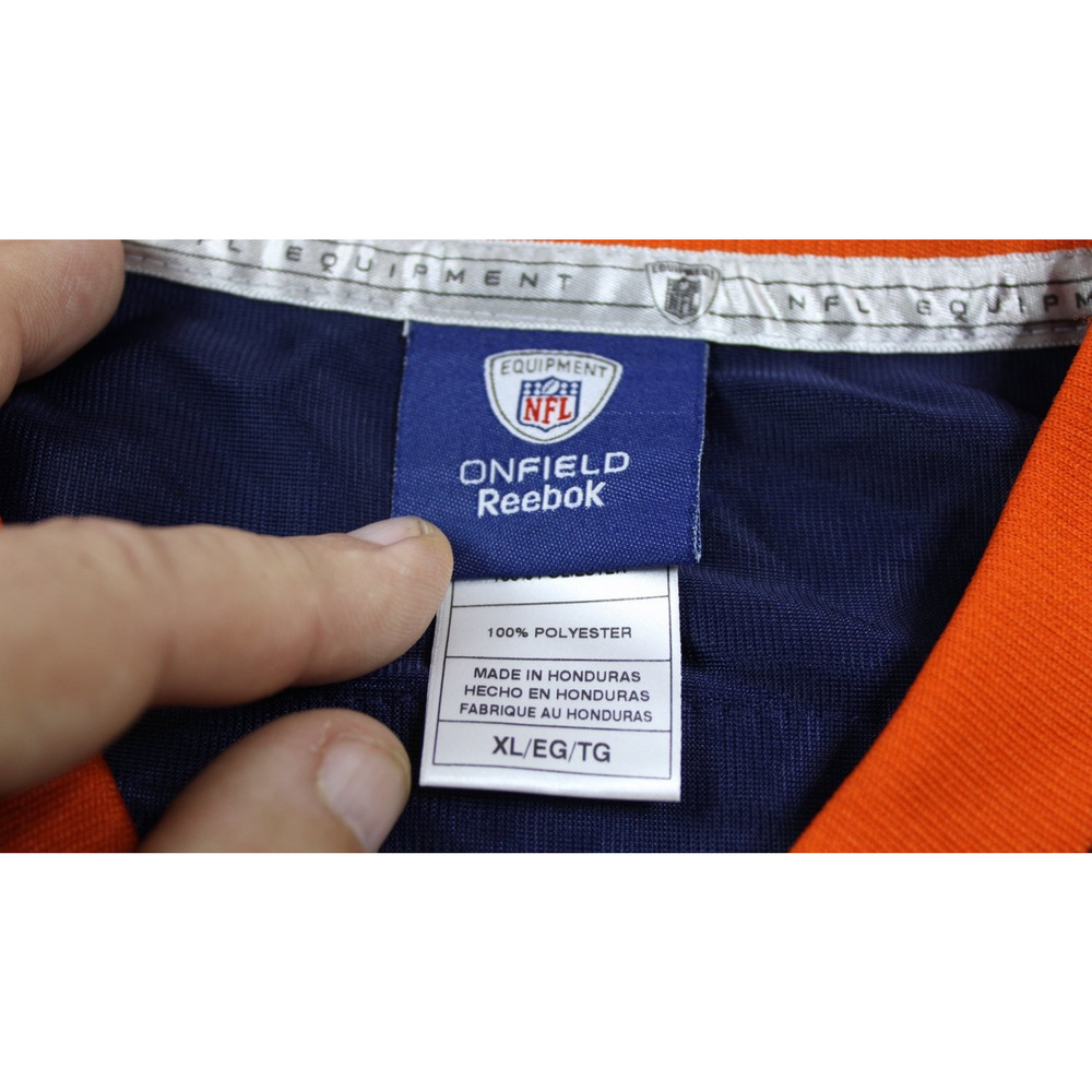 Reebok Brian Dawkins Denver Broncos NFL Equipment Jersey Mens XL Blue 20 +2 - Picture 11 of 12
